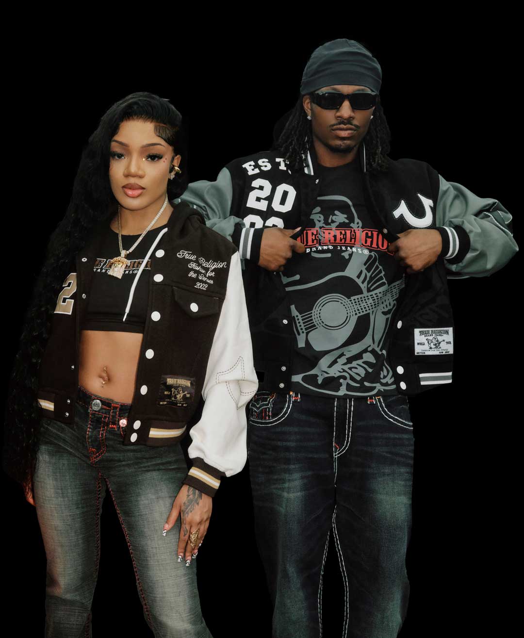 Models wearing True Religion 2025 Collection