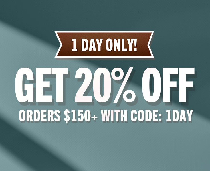 20% OFF $150 CODE: 1DAY